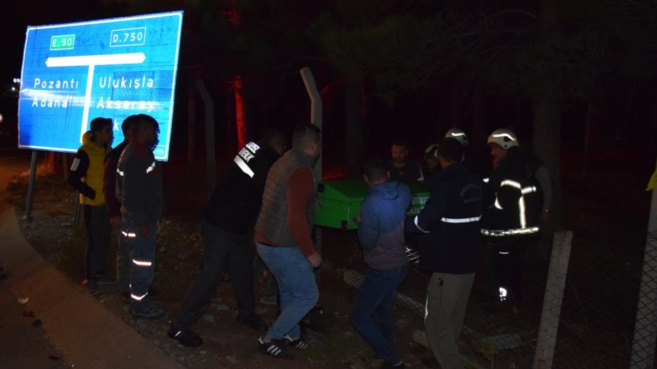 Adana’da elma yüklü kamyon fabrika bahçesine uçtu, sürücü hayatını kaybetti