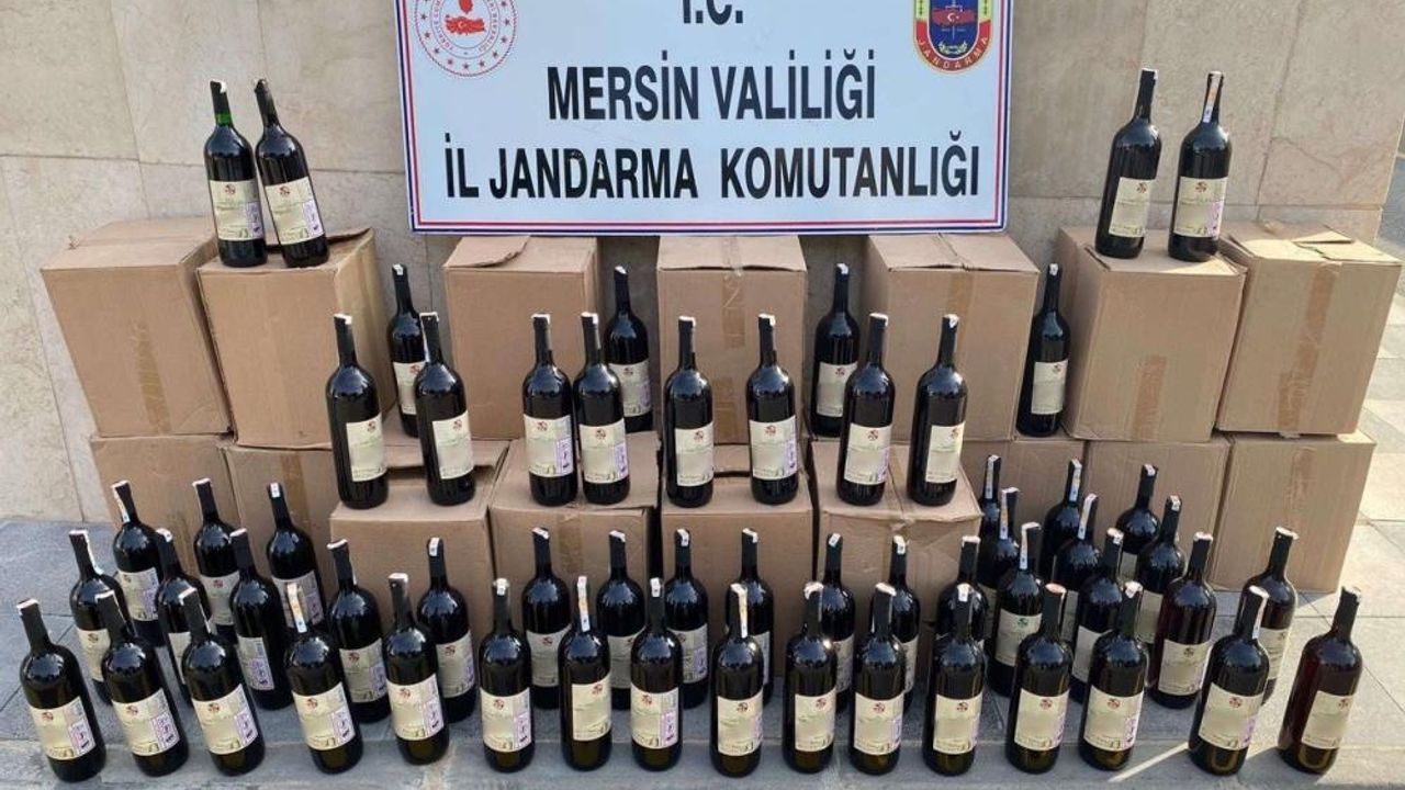 Mersin'de 540 litre kaçak içki ele geçirildi