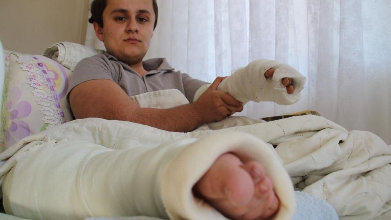 Mersin'de darp edilen cam kemik hastası engelli gencin kolu ve bacağı kırıldı