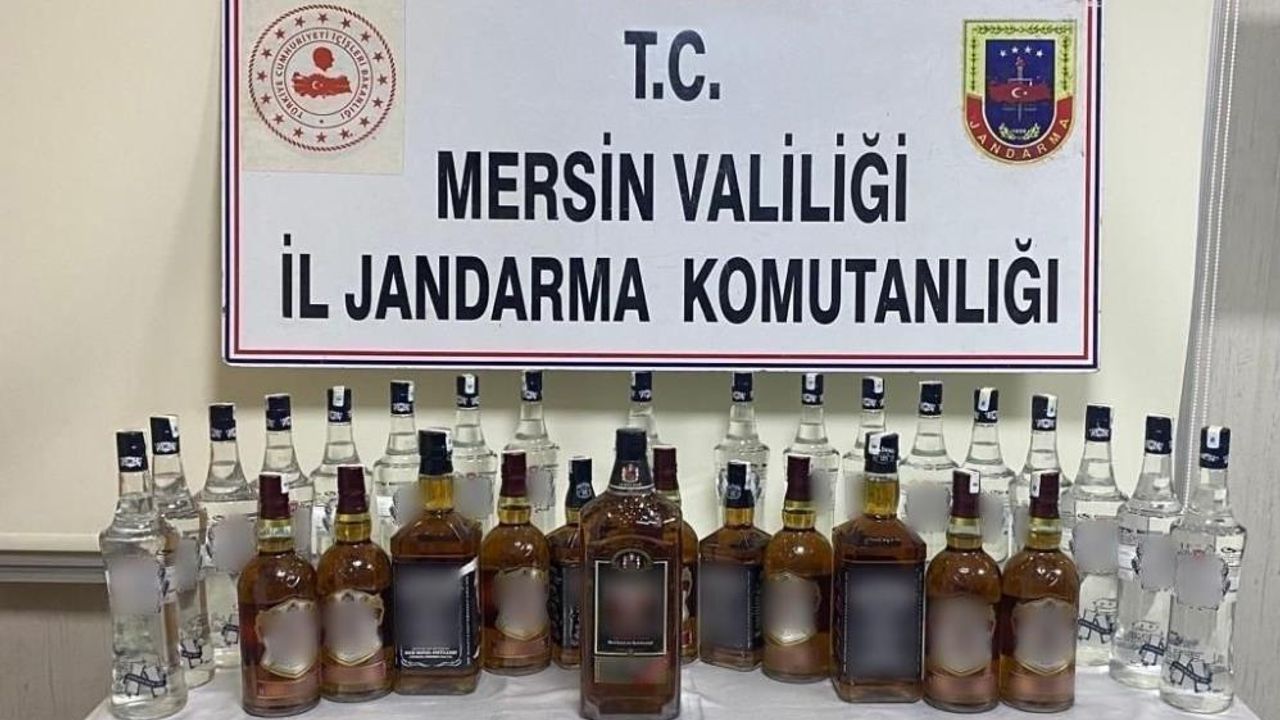 Mersin'de kaçak alkol ve sigara operasyonu
