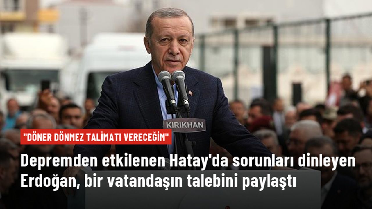 Cumhurbaşkanı Erdoğan'dan vatandaşın Karaçay Barajı talebine yanıt