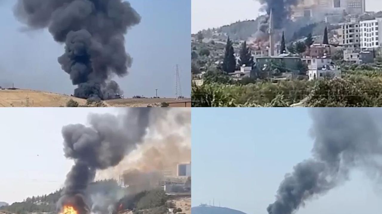 Mersin'de kaza sonrası tüpler patladı, alevler ve dumanlar kilometrelerce uzaktan görüldü