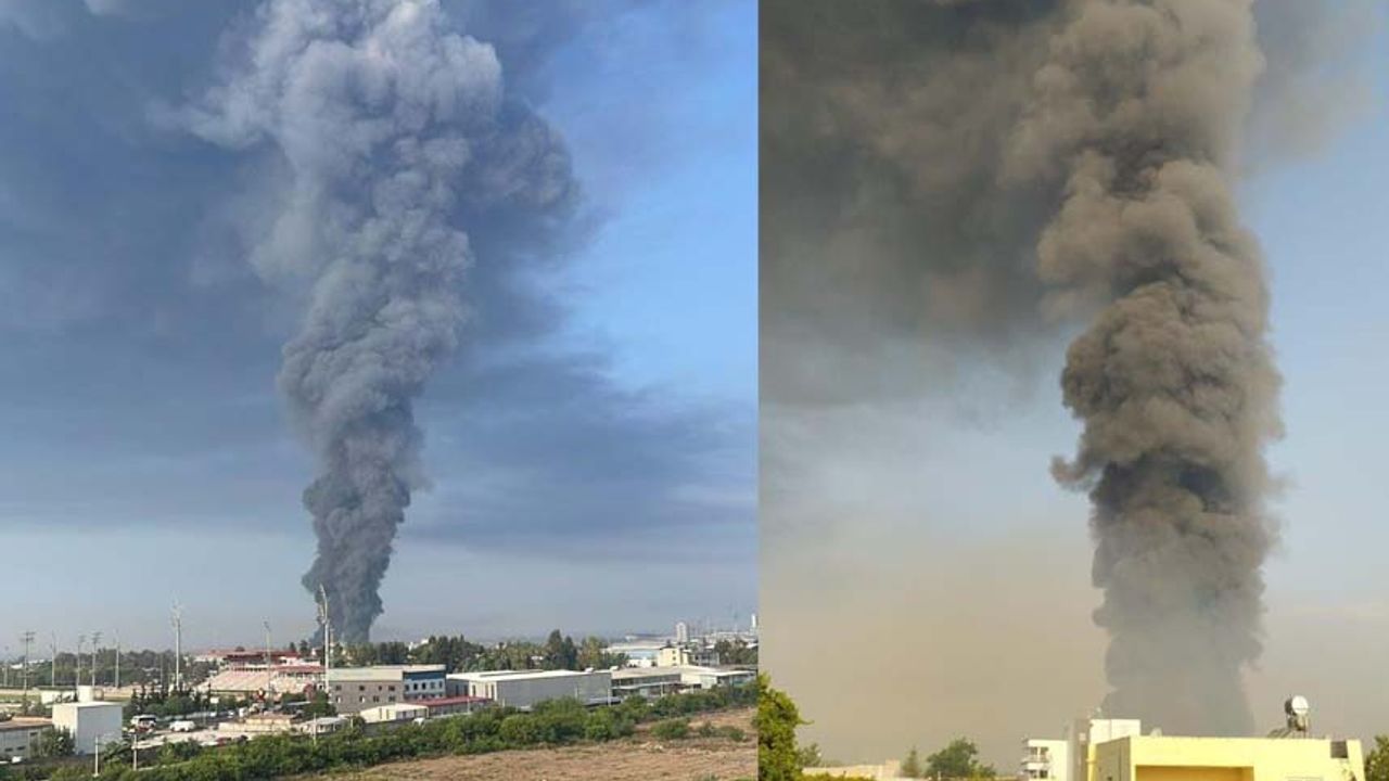 Adana'da geri dönüşüm tesisinde yangın: Dumanlar kilometrelerce uzaktan görüldü