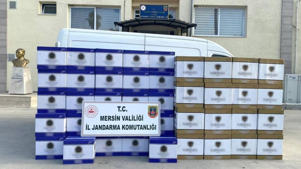 Mersin'de 2 milyon adet kaçak makaron ele geçirildi