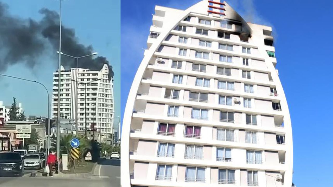 Adana'da lüks apartmandaki yangın korkuttu
