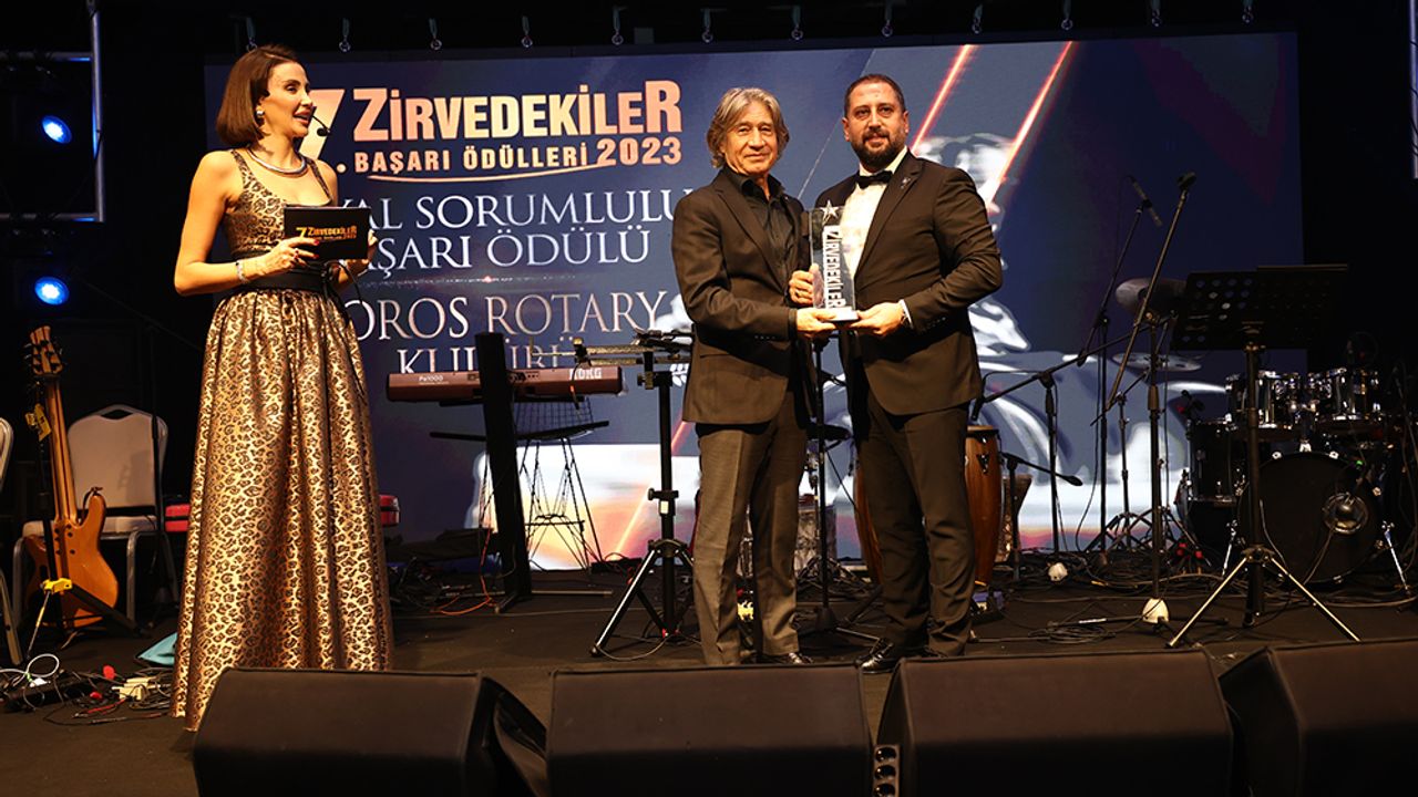 Toros Rotary'e  "Sosyal Sorumluluk Başarı Ödülü" verildi