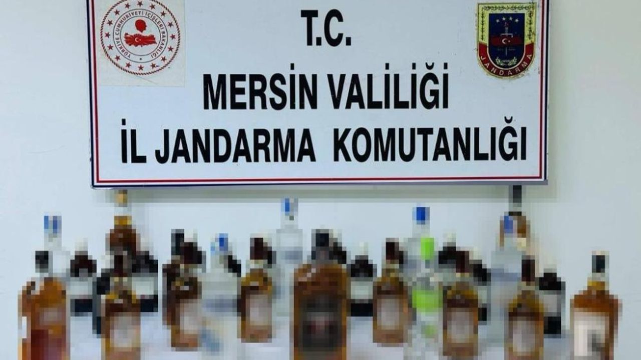 Mersin'de kaçak alkol ticareti yapan 3 şüpheli yakalandı