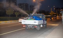 Mersin Büyükşehir Belediyesi ekiplerinin yoğun ilaçlama mesaisi