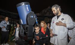 Çocuklar Mercan'da ilk kez 'Gece Gözlem Etkinliği'ne katıldı
