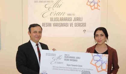 ERÜ’de “Ahi Evran Anma Yılı Uluslararası Jürili Resim Yarışması” ödülleri sahiplerine verildi