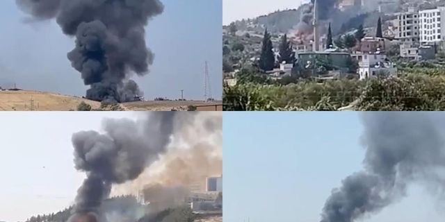 Mersin'de kaza sonrası tüpler patladı, alevler ve dumanlar kilometrelerce uzaktan görüldü
