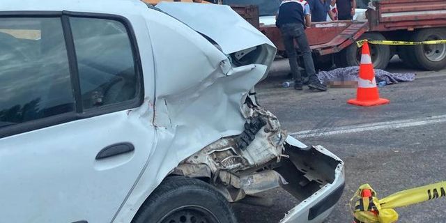 Adana'da otomobilin çarptığı tır sürücüsü hayatını kaybetti