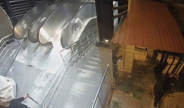 Kartal’da hırsızlar demir kapı çaldı, yürüyen merdivenleri kırdı