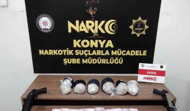 Konya’da “Topal” lakaplı uyuşturucu satıcısı ve yardımcısı tutuklandı