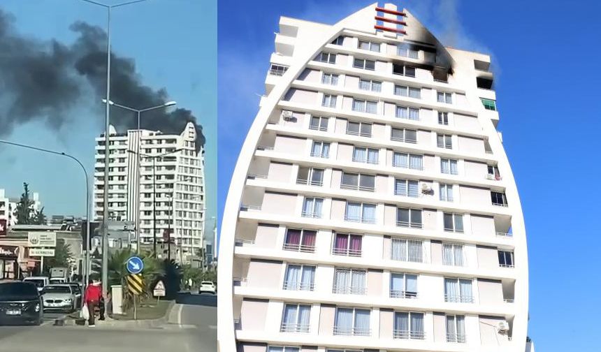 Adana'da lüks apartmandaki yangın korkuttu